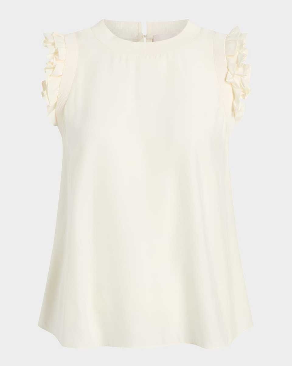 Lenore Woven Ruffle Top